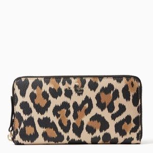 Kate Spade Hyde Lane Leopard Print Michele Wallet